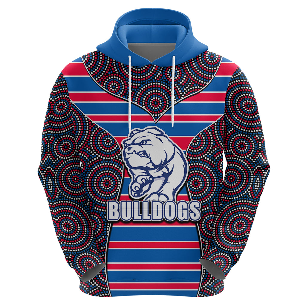 AFL - Bulldogs Hoodie Mix Dot Aboriginal LT6 - Vibe Hoodie Shop