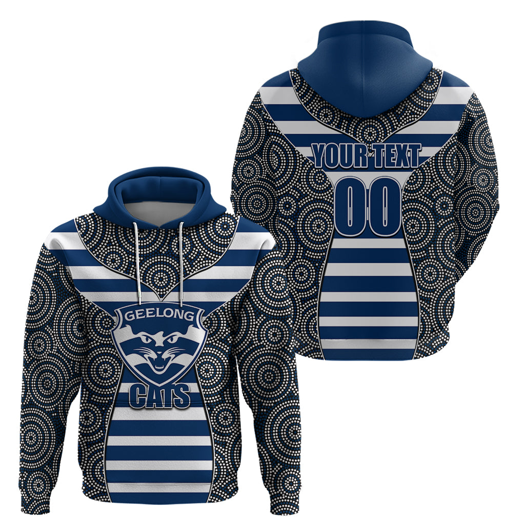 AFL - Cats Hoodie Mix Dot Aboriginal LT6 - Vibe Hoodie Shop