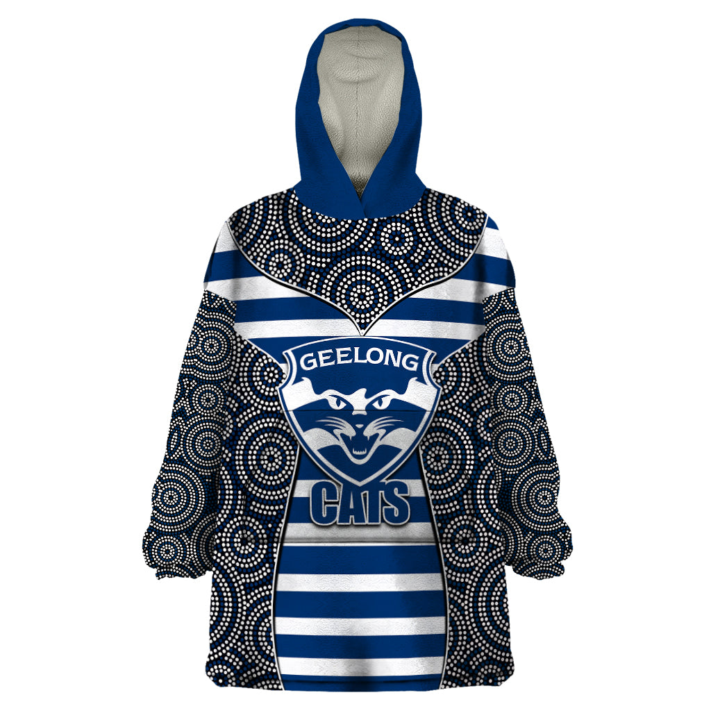 AFL - Cats Wearable Blanket Hoodie Mix Dot Aboriginal - Vibe Hoodie Shop