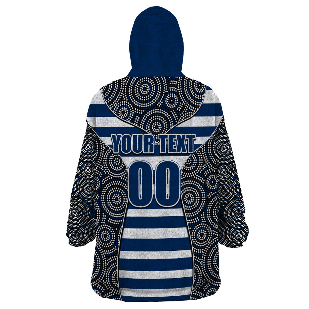 AFL - Cats Wearable Blanket Hoodie Mix Dot Aboriginal - Vibe Hoodie Shop