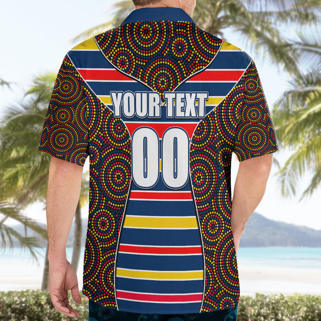 AFL - Crows Hawaiian Shirt Mix Dot Aboriginal - Vibe Hoodie Shop