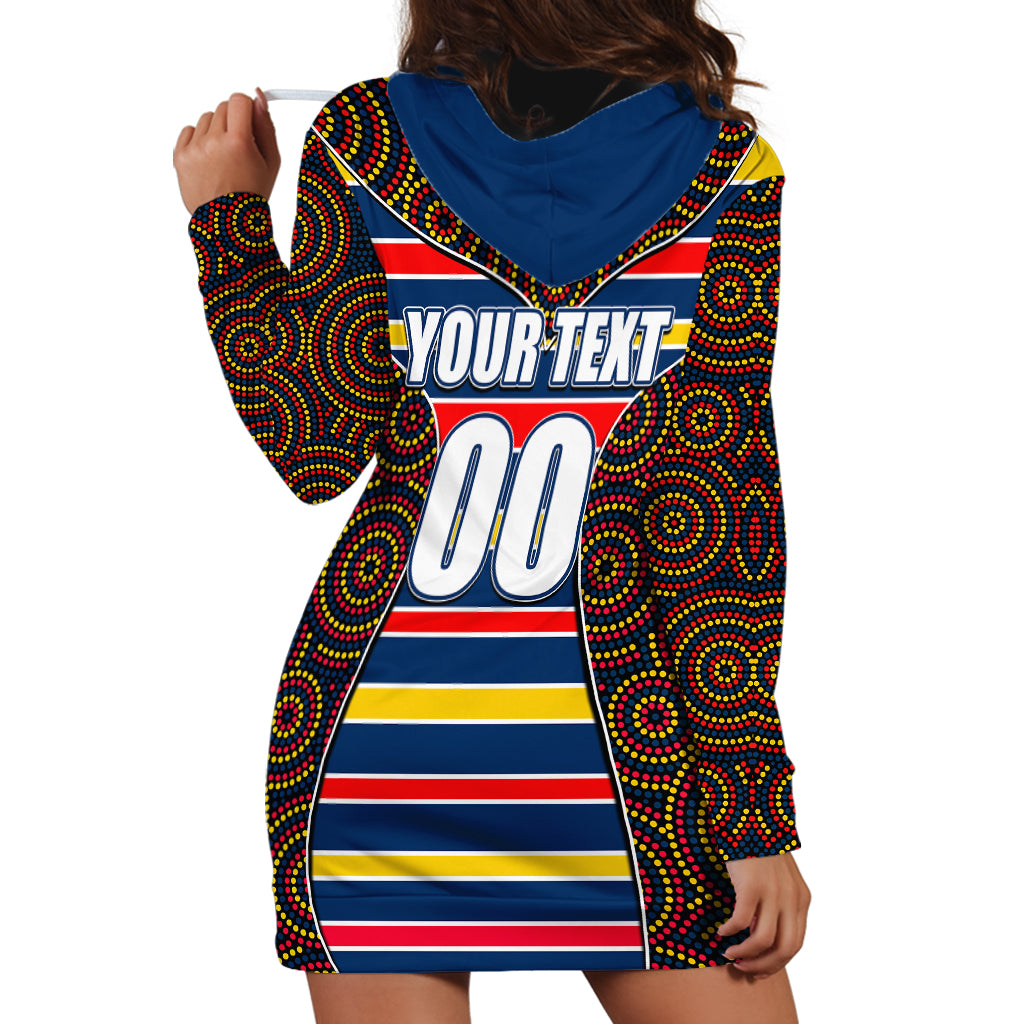 AFL - Crows Hoodie Dress Mix Dot Aboriginal - Vibe Hoodie Shop