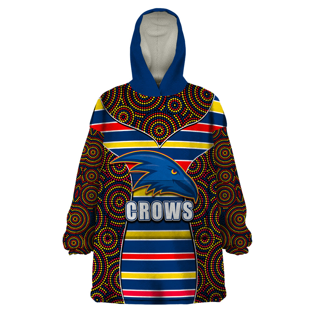 AFL - Crows Wearable Blanket Hoodie Mix Dot Aboriginal - Vibe Hoodie Shop