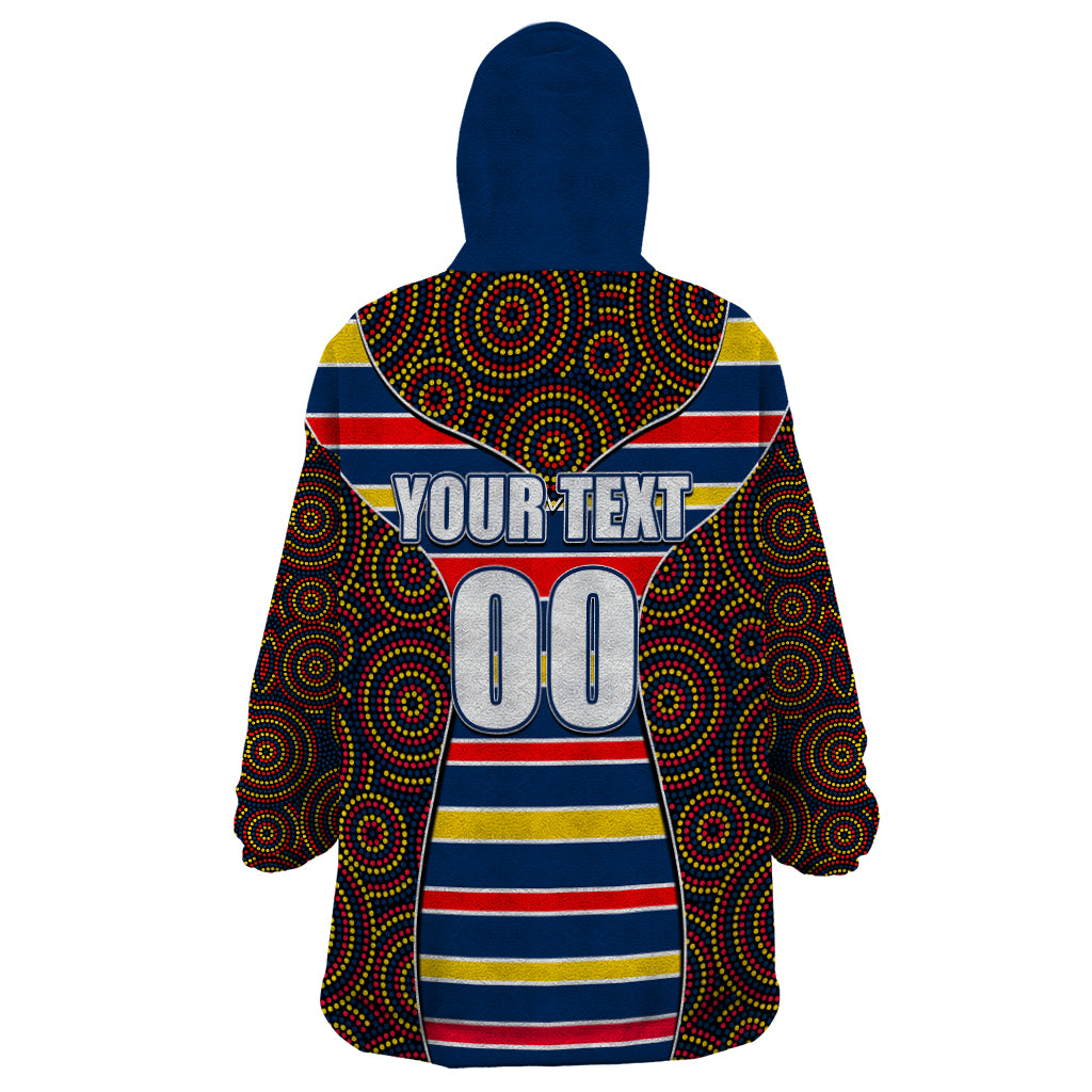 AFL - Crows Wearable Blanket Hoodie Mix Dot Aboriginal - Vibe Hoodie Shop