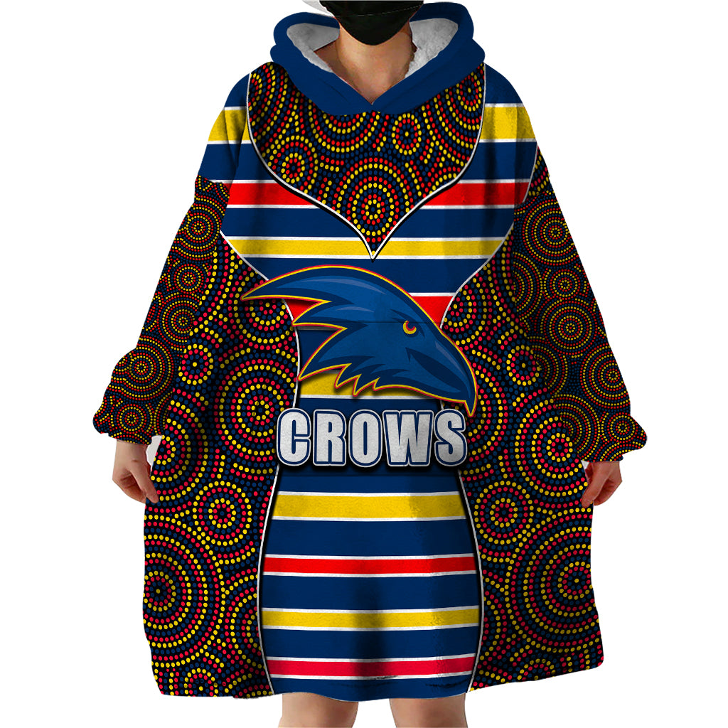 AFL - Crows Wearable Blanket Hoodie Mix Dot Aboriginal - Vibe Hoodie Shop