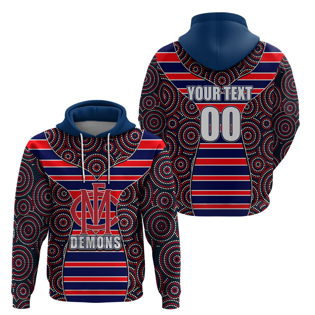 AFL - Demons Hoodie Mix Dot Aboriginal LT6 - Vibe Hoodie Shop