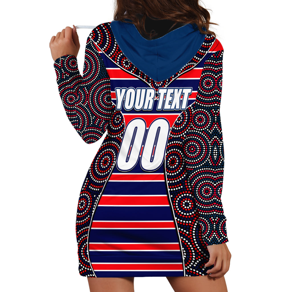 AFL - Demons Hoodie Dress Mix Dot Aboriginal - Vibe Hoodie Shop