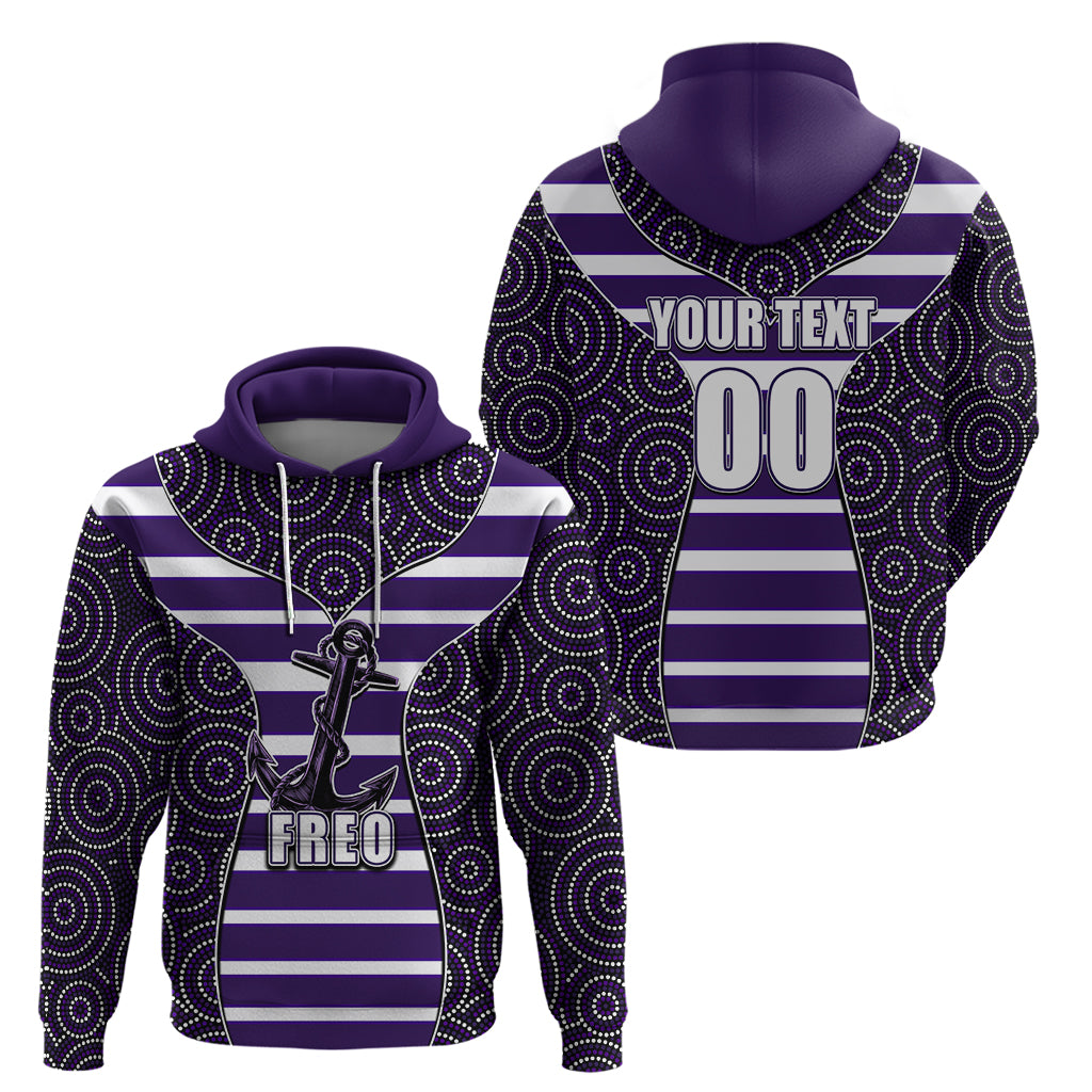 AFL - Freo Hoodie Mix Dot Aboriginal LT6 - Vibe Hoodie Shop