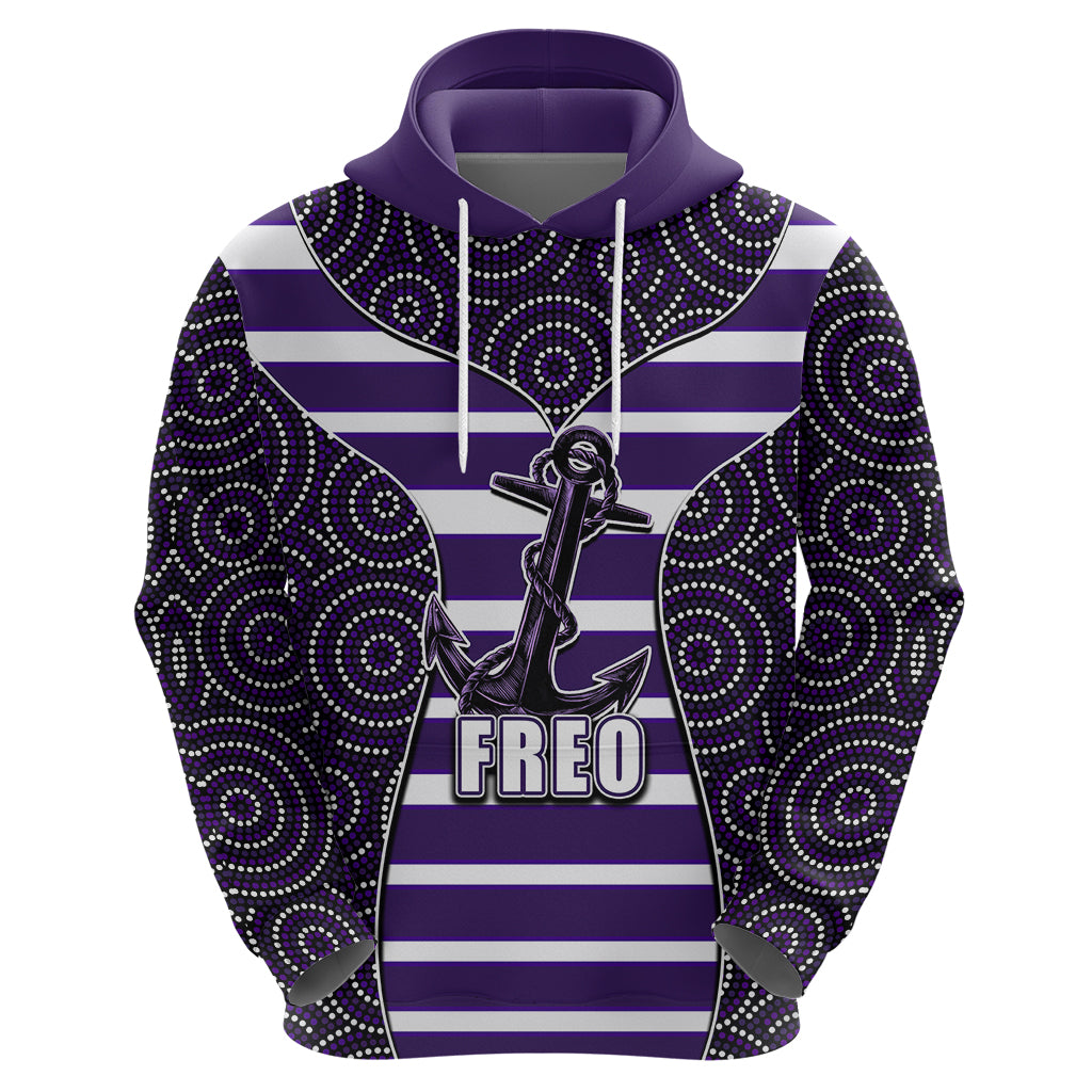 AFL - Freo Hoodie Mix Dot Aboriginal LT6 - Vibe Hoodie Shop
