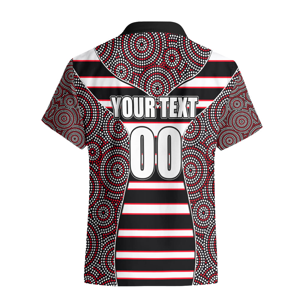 AFL - Saints Hawaiian Shirt Mix Dot Aboriginal - Vibe Hoodie Shop