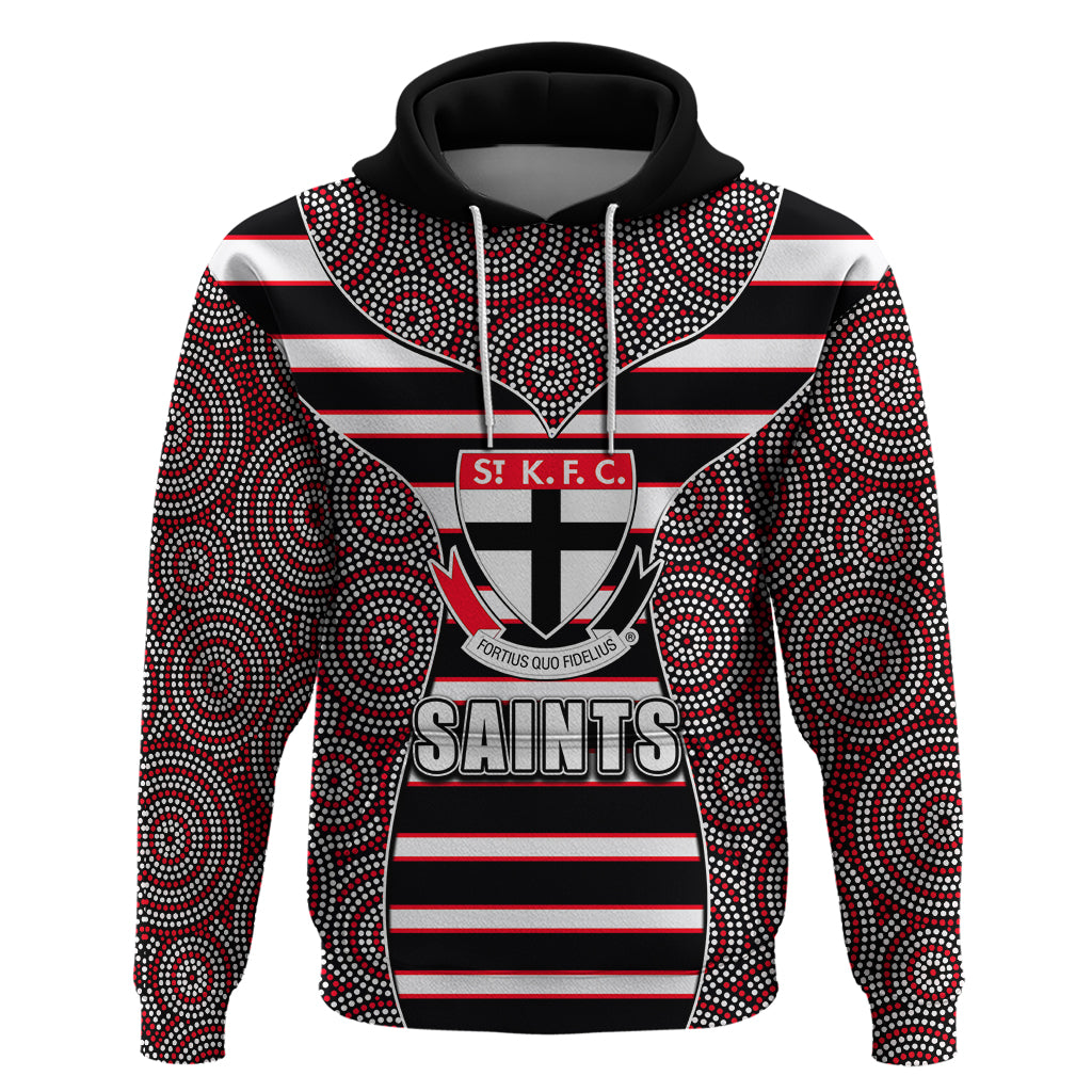 AFL - Saints Hoodie Mix Dot Aboriginal LT6 - Vibe Hoodie Shop