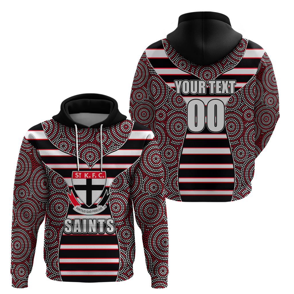 AFL - Saints Hoodie Mix Dot Aboriginal LT6 - Vibe Hoodie Shop