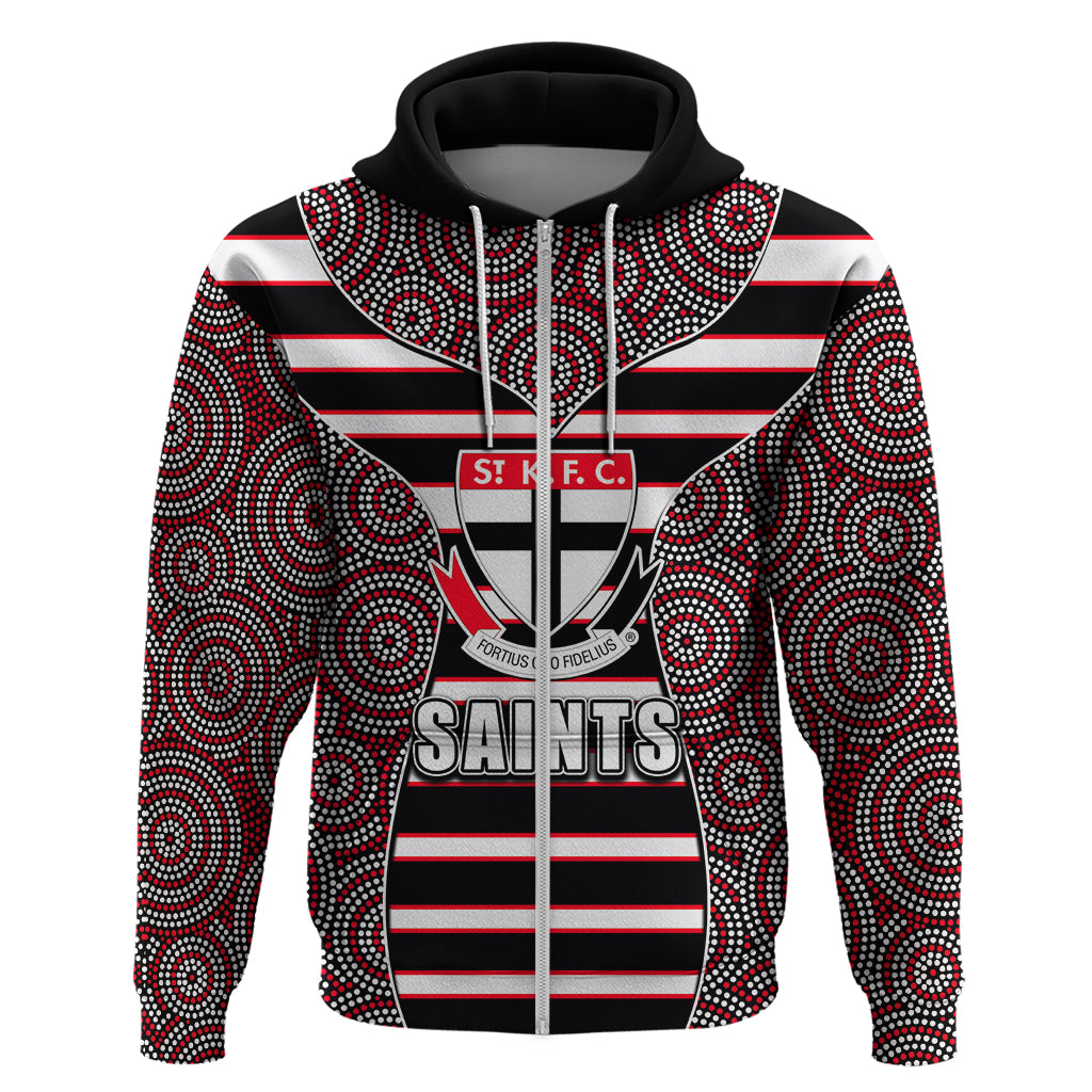 AFL - Saints Hoodie Mix Dot Aboriginal LT6 - Vibe Hoodie Shop
