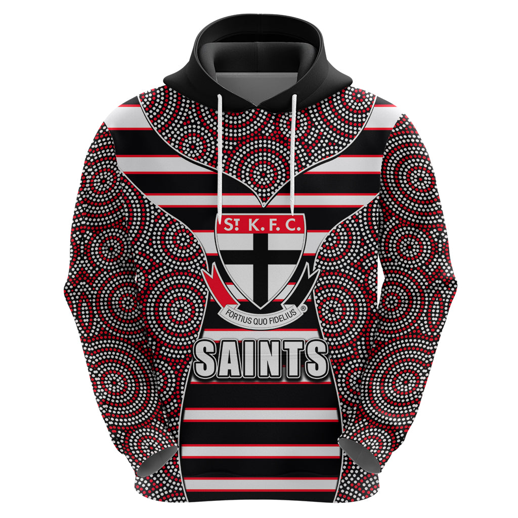 AFL - Saints Hoodie Mix Dot Aboriginal LT6 - Vibe Hoodie Shop