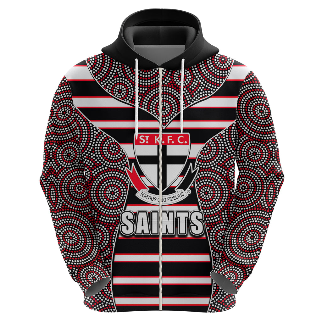 AFL - Saints Hoodie Mix Dot Aboriginal LT6 - Vibe Hoodie Shop