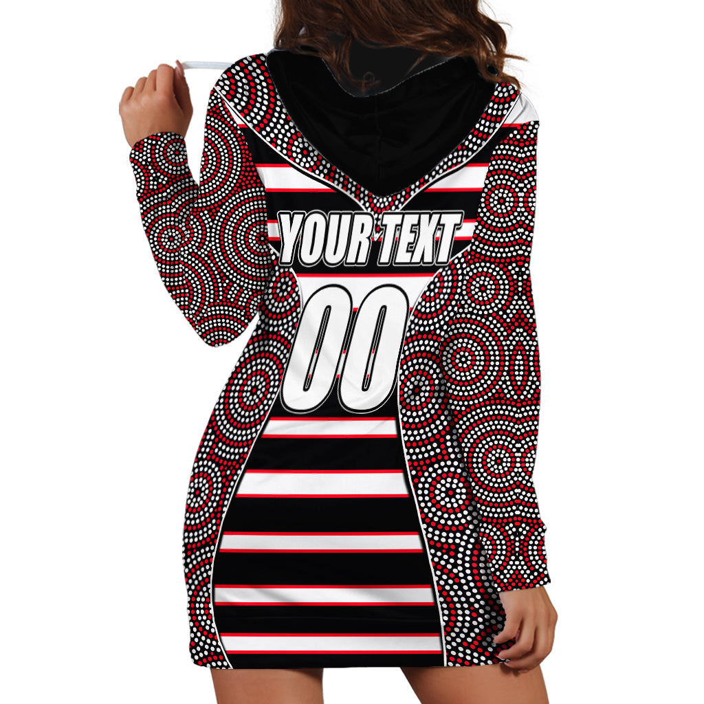 AFL - Saints Hoodie Dress Mix Dot Aboriginal - Vibe Hoodie Shop