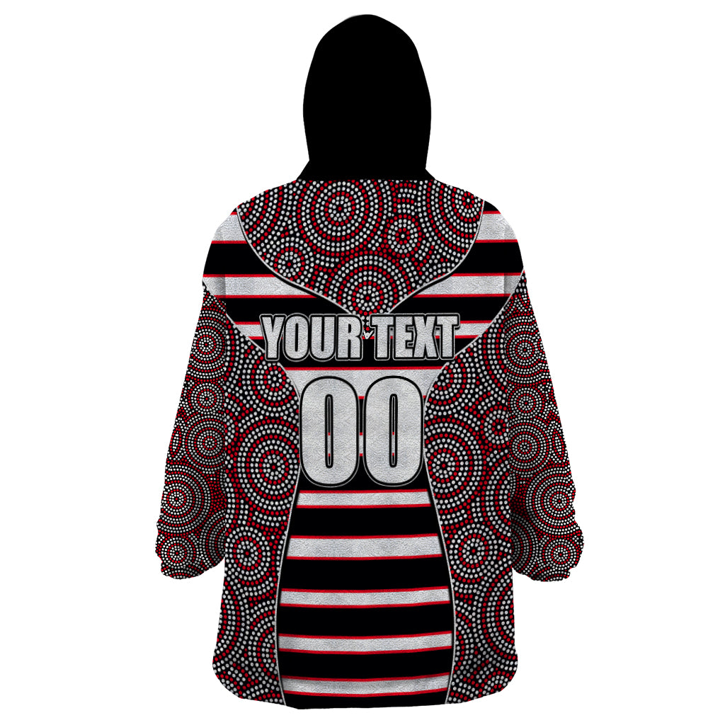 AFL - Saints Wearable Blanket Hoodie Mix Dot Aboriginal - Vibe Hoodie Shop