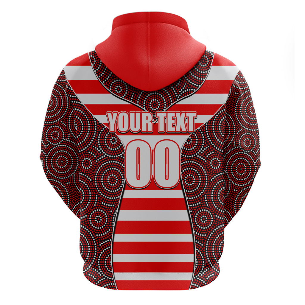 AFL - Swans Hoodie Mix Dot Aboriginal LT6 - Vibe Hoodie Shop