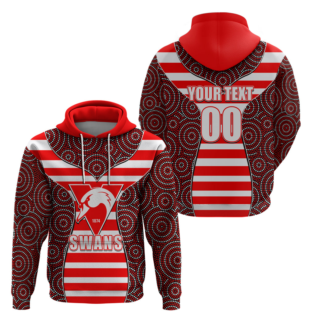 AFL - Swans Hoodie Mix Dot Aboriginal LT6 - Vibe Hoodie Shop