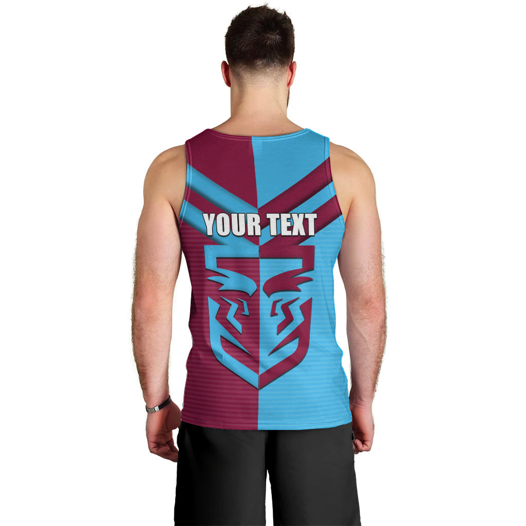 Custom NSW Blues Vs QLD Maroon Rugby Men Tank Top - Vibe Hoodie Shop