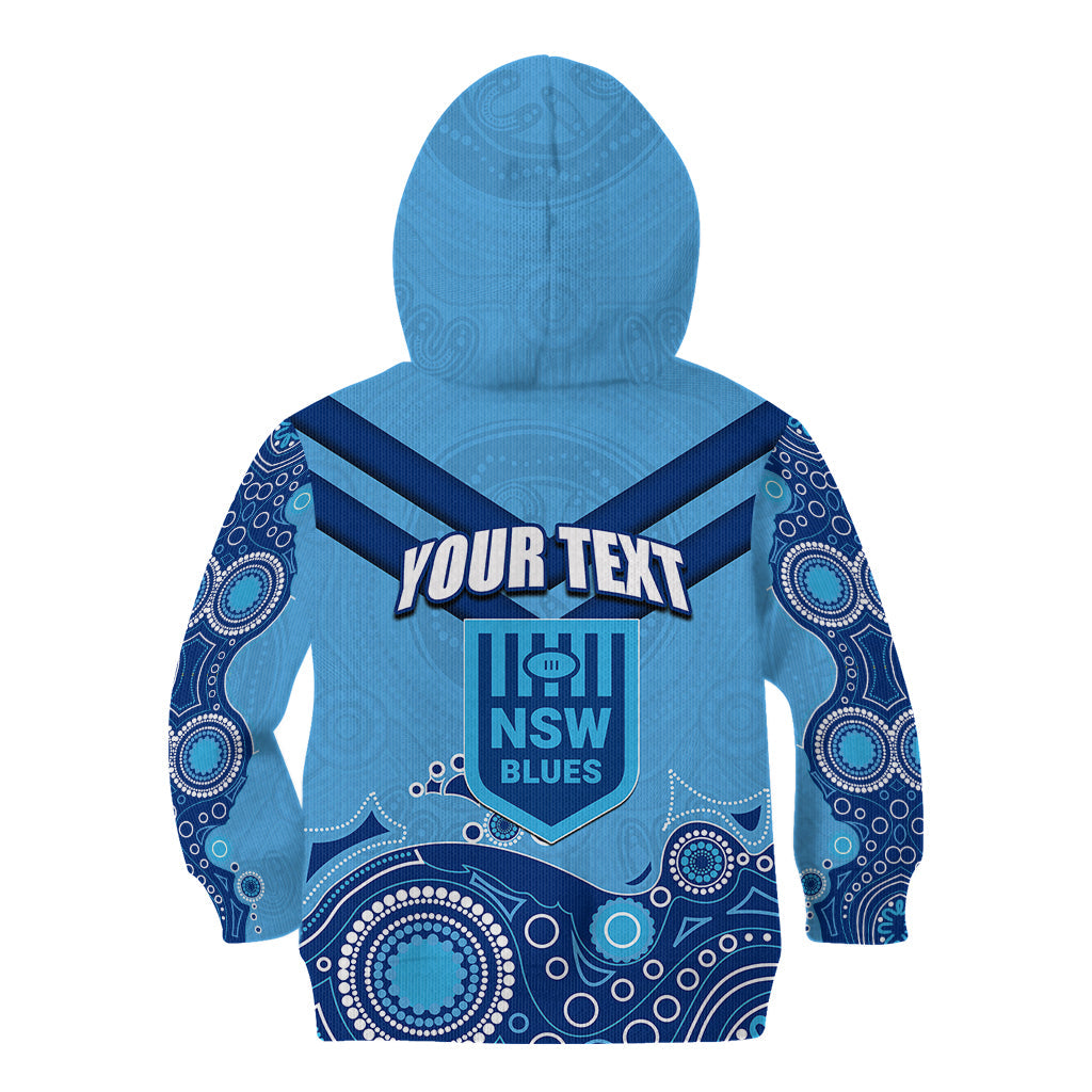 Custom State of Origin NSW Blues Vs QLD Maroon Rugby Kid Hoodie Blue Style - Vibe Hoodie Shop