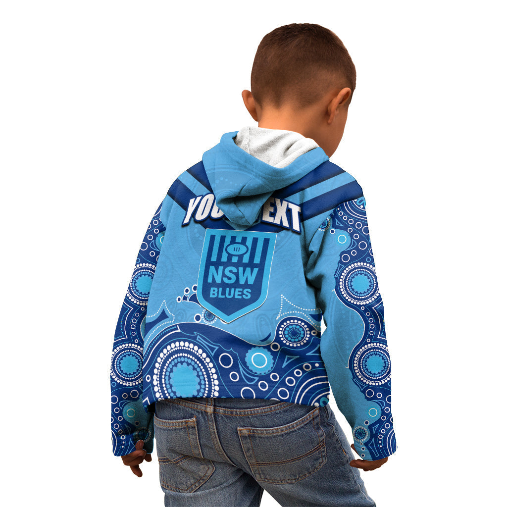 Custom State of Origin NSW Blues Vs QLD Maroon Rugby Kid Hoodie Blue Style - Vibe Hoodie Shop