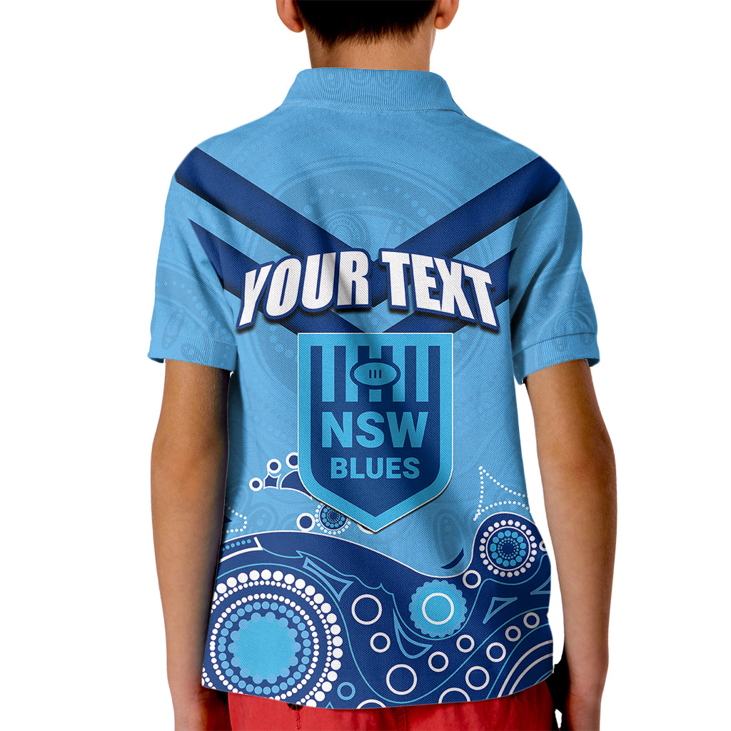 Custom State of Origin NSW Blues Vs QLD Maroon Rugby Kid Polo Shirt Blue Style - Vibe Hoodie Shop