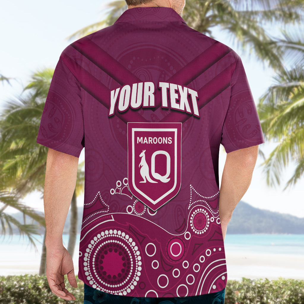 Custom State of Origin NSW Blues Vs QLD Maroon Rugby Hawaiian Shirt Maroon Style - Vibe Hoodie Shop