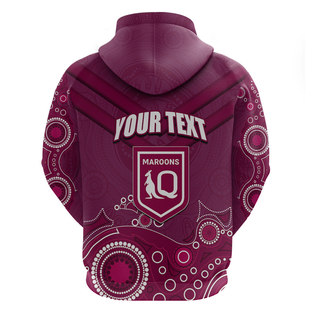 Custom State of Origin NSW Blues Vs QLD Maroon Rugby Hoodie Maroon Style LT6 - Vibe Hoodie Shop