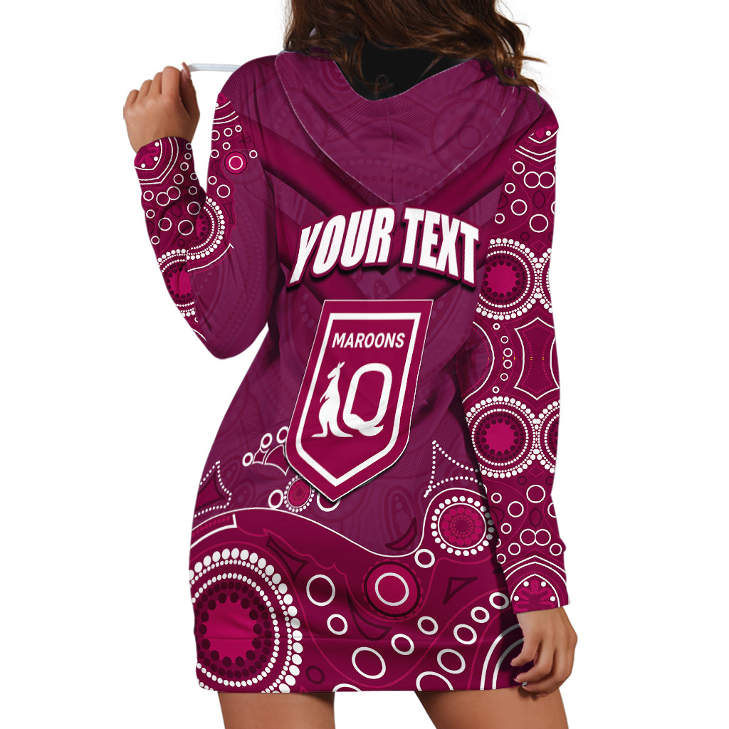 Custom State of Origin NSW Blues Vs QLD Maroon Rugby Hoodie Dress Maroon Style - Vibe Hoodie Shop