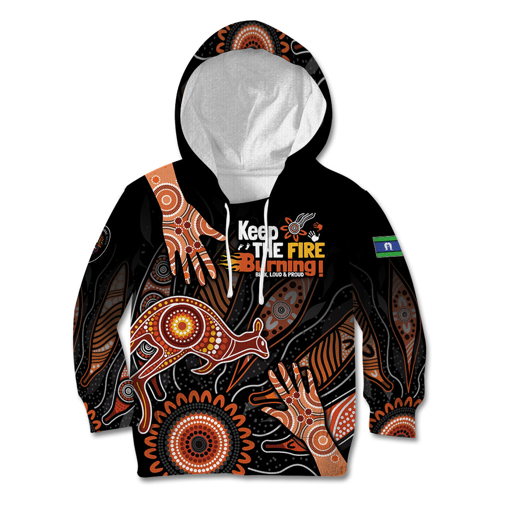 NAIDOC Week 2024 Personalised Kid Hoodie Aboriginal Hand Stencils - Vibe Hoodie Shop