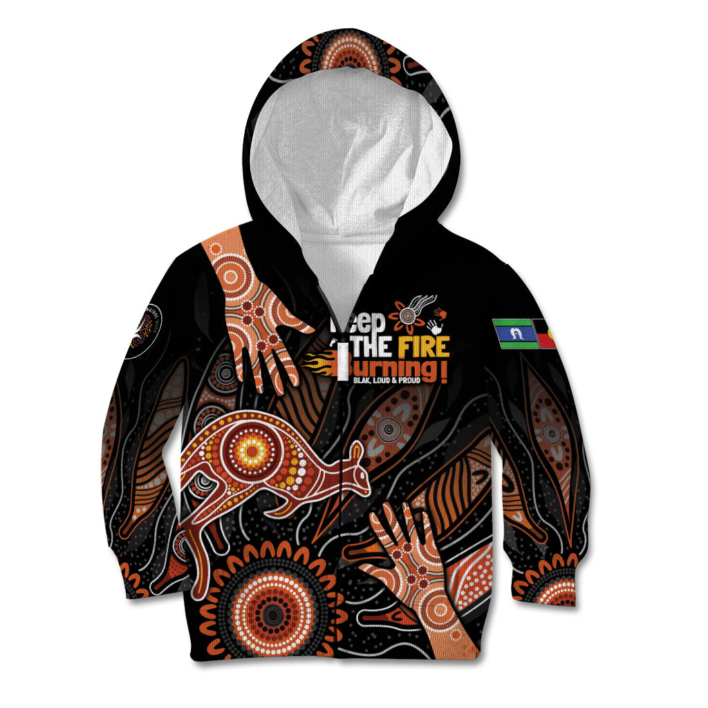 NAIDOC Week 2024 Personalised Kid Hoodie Aboriginal Hand Stencils - Vibe Hoodie Shop