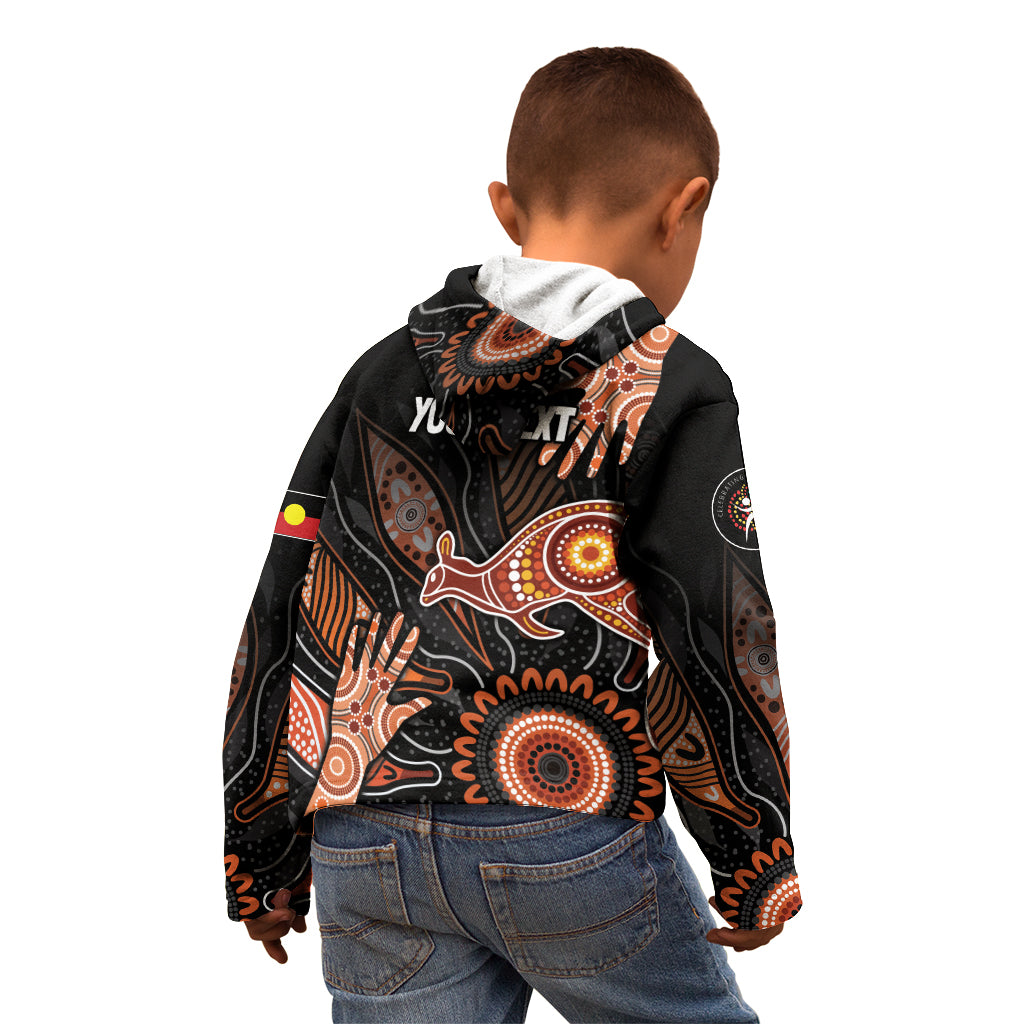 NAIDOC Week 2024 Personalised Kid Hoodie Aboriginal Hand Stencils - Vibe Hoodie Shop