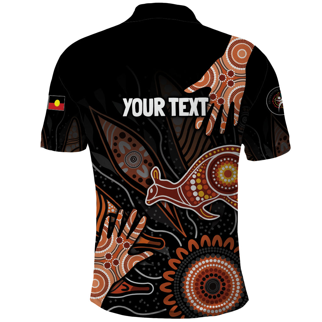 NAIDOC Week 2024 Personalised Polo Shirt Aboriginal Hand Stencils - Vibe Hoodie Shop