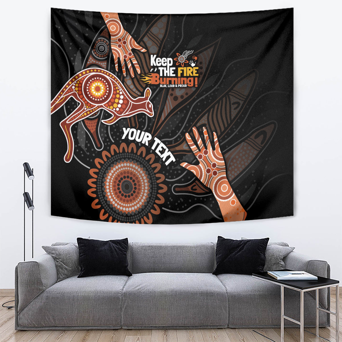 NAIDOC Week 2024 Personalised Tapestry Aboriginal Hand Stencils - Vibe Hoodie Shop