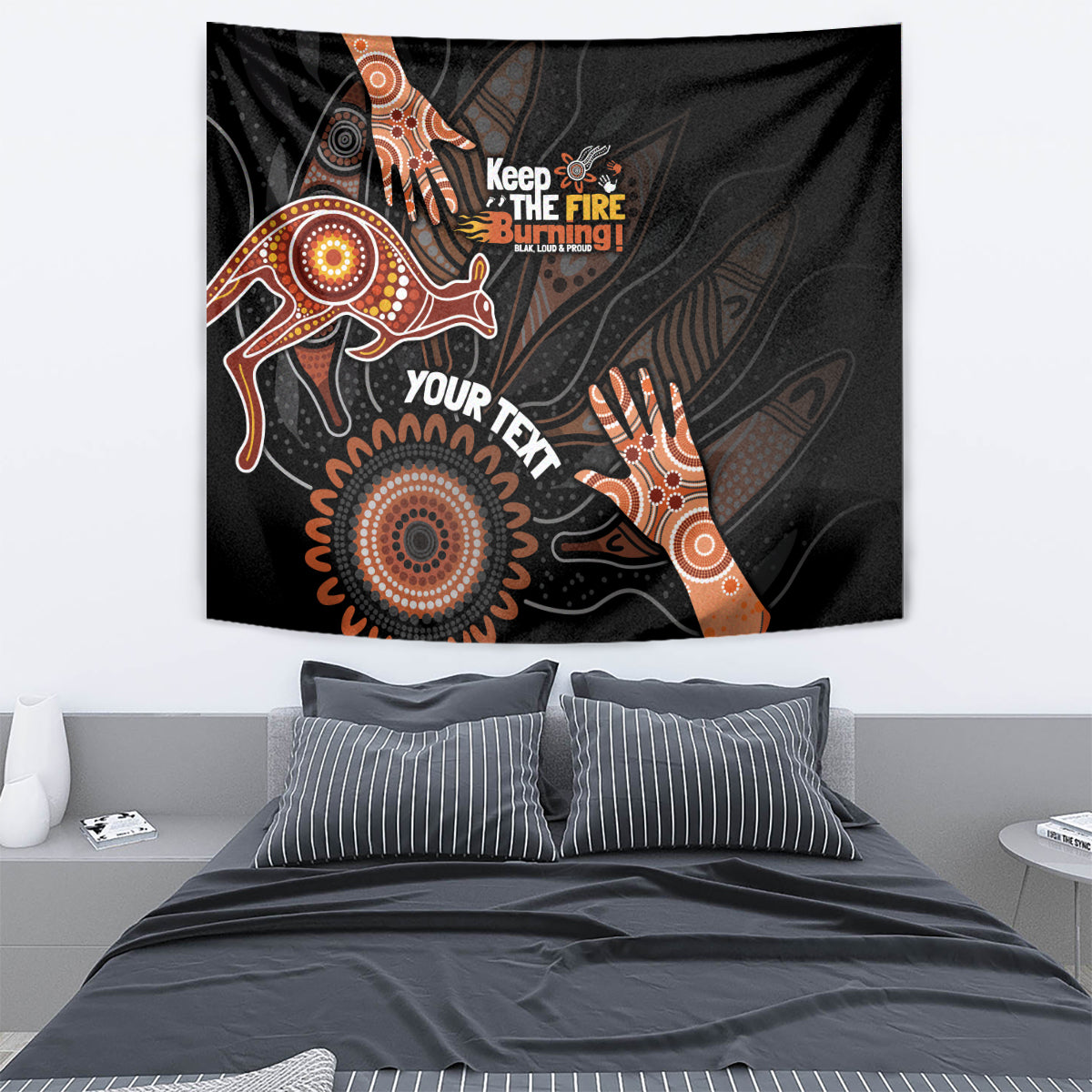 NAIDOC Week 2024 Personalised Tapestry Aboriginal Hand Stencils - Vibe Hoodie Shop