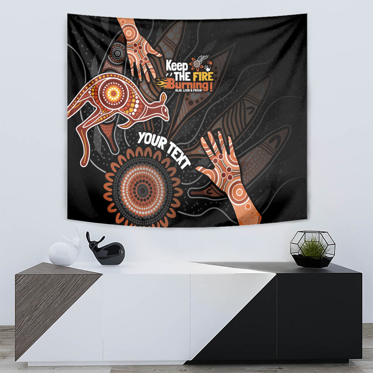 NAIDOC Week 2024 Personalised Tapestry Aboriginal Hand Stencils - Vibe Hoodie Shop