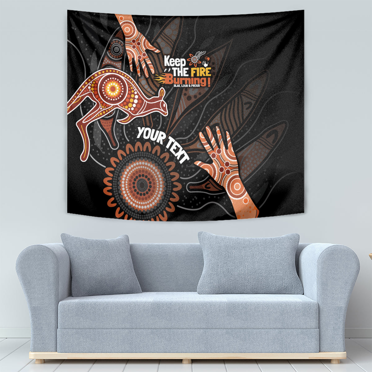 NAIDOC Week 2024 Personalised Tapestry Aboriginal Hand Stencils - Vibe Hoodie Shop