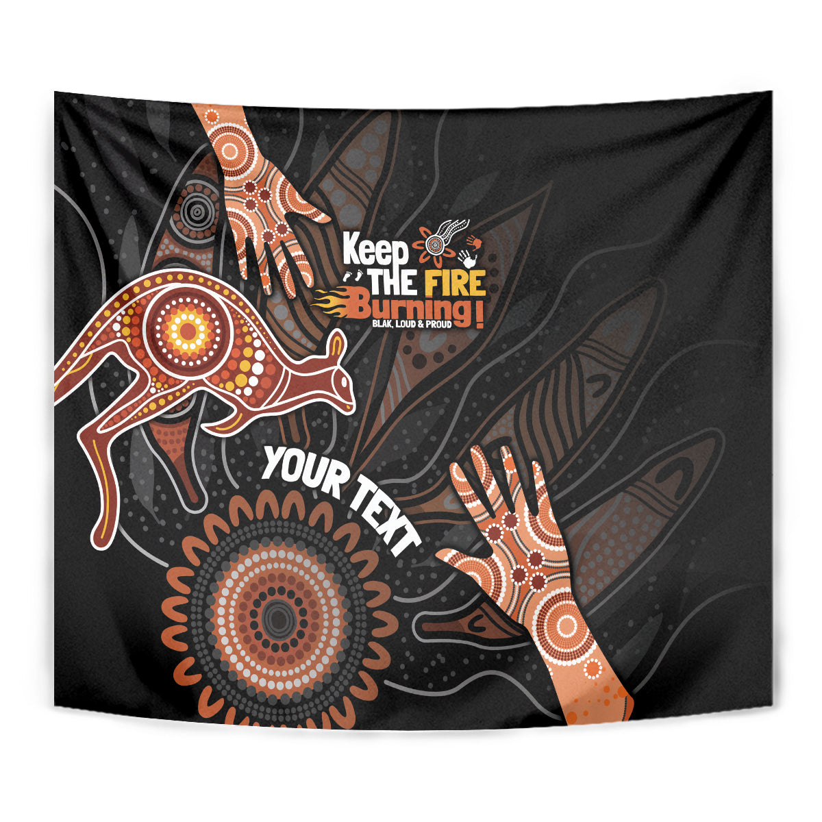 NAIDOC Week 2024 Personalised Tapestry Aboriginal Hand Stencils - Vibe Hoodie Shop