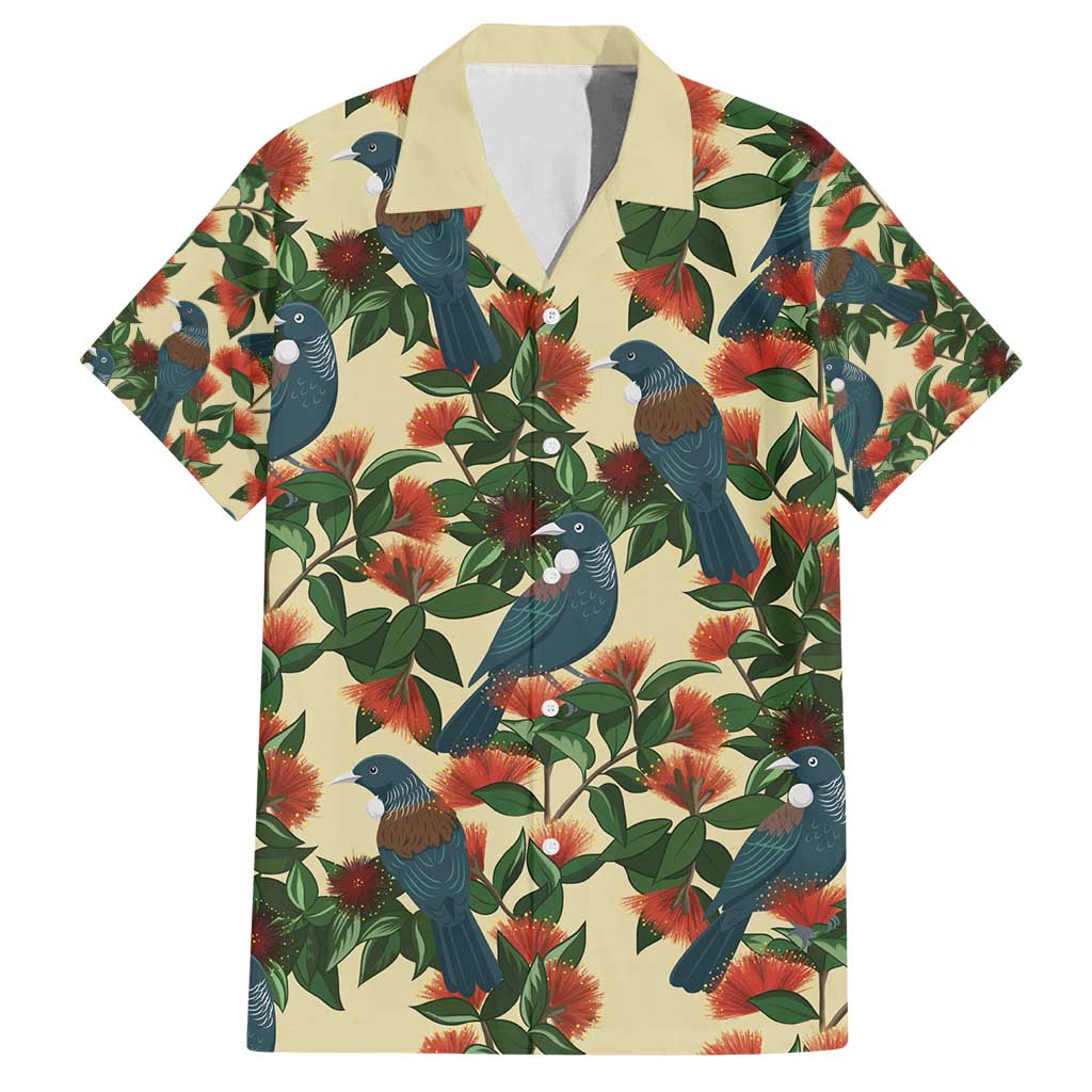 New Zealand Christmas Family Matching Tank Maxi Dress and Hawaiian Shirt Romantic Tui Birds on Pohutukawa - Ivory - Vibe Hoodie