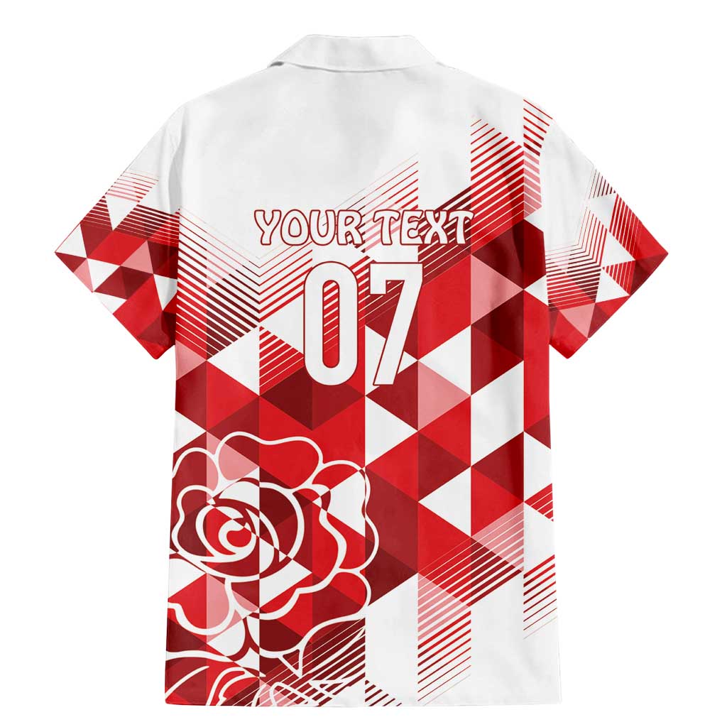 England Rugby Custom Family Matching Mermaid Dress and Hawaiian Shirt Crystalised Red Rose