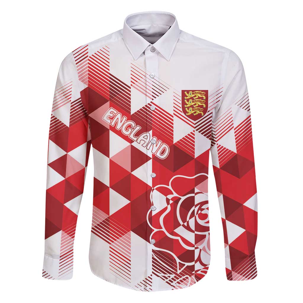 England Rugby Custom Family Matching Puletasi and Hawaiian Shirt Crystalised Red Rose