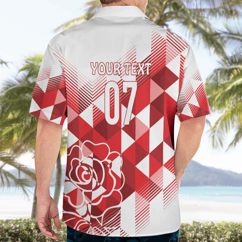 England Rugby Custom Hawaiian Shirt Crystalised Red Rose - Vibe Hoodie Shop