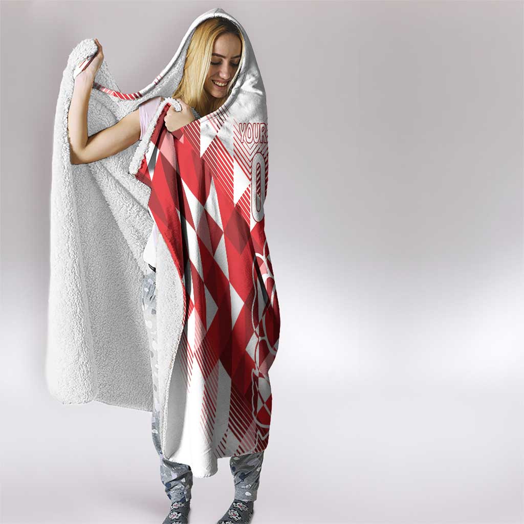 England Rugby Custom Hooded Blanket Crystalised Red Rose