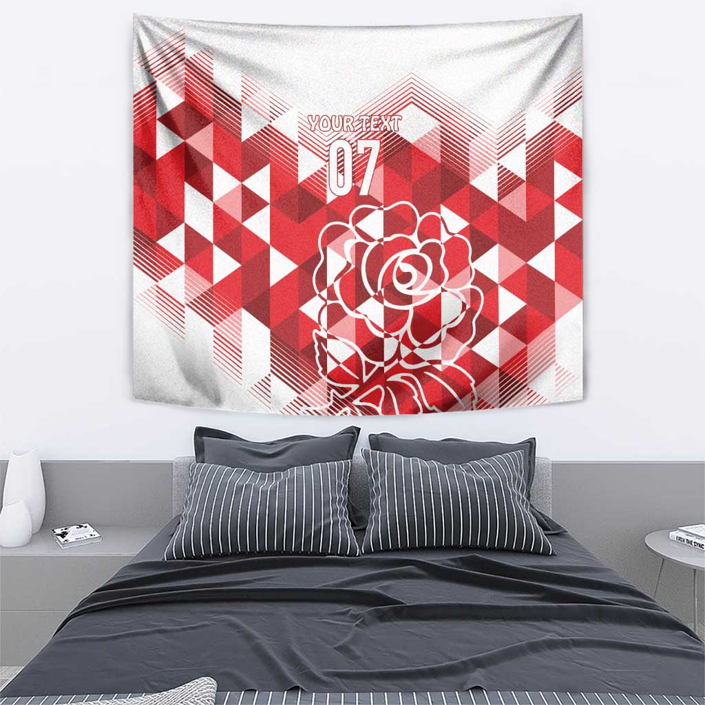 England Rugby Custom Tapestry Crystalised Red Rose - Vibe Hoodie Shop