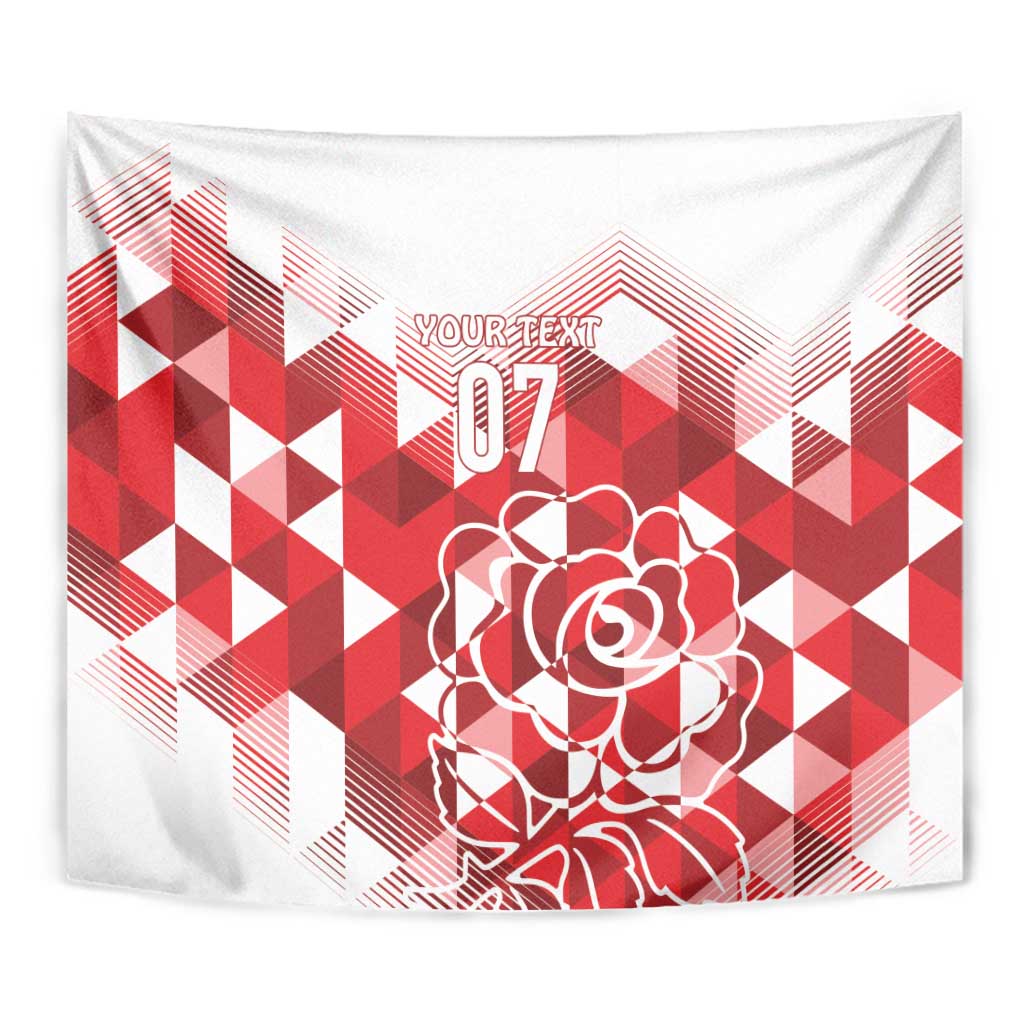 England Rugby Custom Tapestry Crystalised Red Rose - Vibe Hoodie Shop