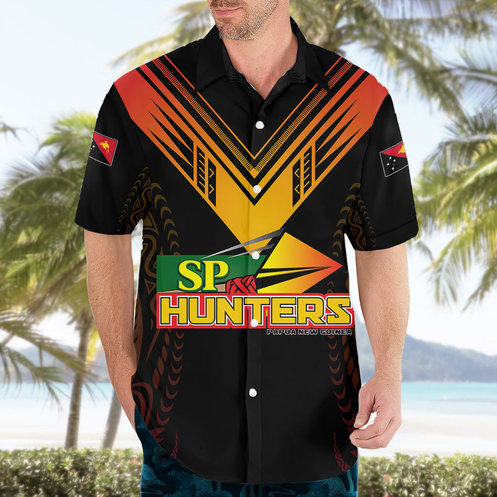 Personalised PNG Hunters Rugby Hawaiian Shirt Motuan Style - Vibe Hoodie Shop