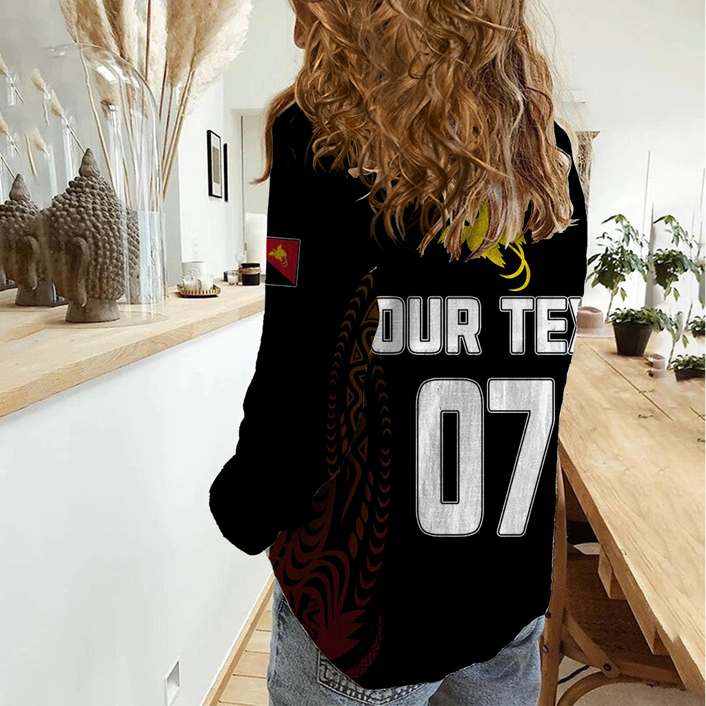 Personalised PNG Hunters Rugby Women Casual Shirt Motuan Style - Vibe Hoodie Shop