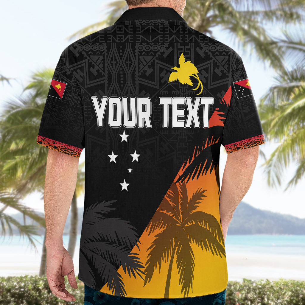 Personalised PNG Hunters Rugby Hawaiian Shirt Palm Trees Simple - Vibe Hoodie Shop