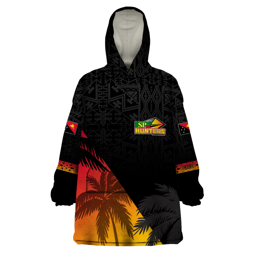 Personalised PNG Hunters Rugby Wearable Blanket Hoodie Palm Trees Simple - Vibe Hoodie Shop